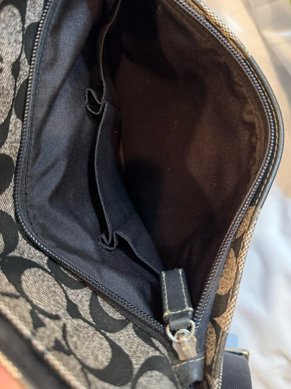 Coach Men’s Messenger Bag in Brown and Black